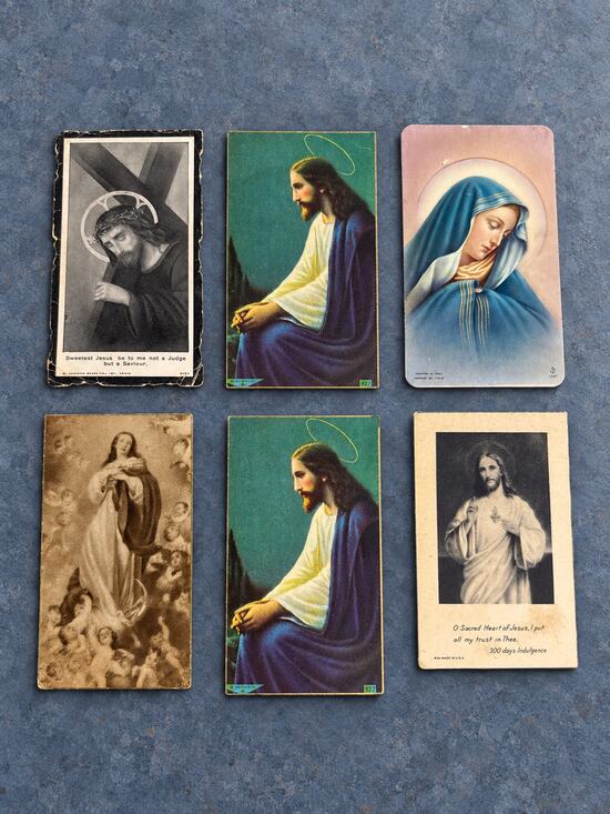 Memorial / Funeral Prayer Cards Other - Vintage Catholic Funeral Memorial Prayer Cards 1925-1945 Lot of 6 Ephemera